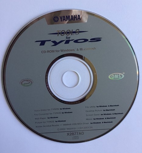 Yamaha tools for tyros - tyros, rom